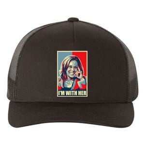 Kamala Harris IM With Her Harris 2024 President Election Yupoong Adult 5-Panel Trucker Hat