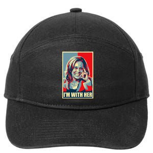 Kamala Harris IM With Her Harris 2024 President Election 7-Panel Snapback Hat