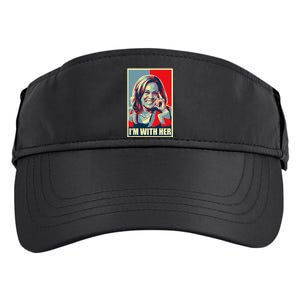 Kamala Harris IM With Her Harris 2024 President Election Adult Drive Performance Visor