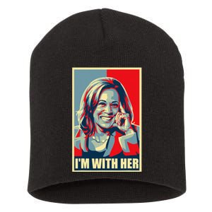 Kamala Harris IM With Her Harris 2024 President Election Short Acrylic Beanie