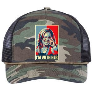 Kamala Harris IM With Her Harris 2024 President Election Retro Rope Trucker Hat Cap