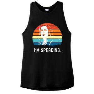 Kamala Harris Im Speaking Madam Vice President Ladies PosiCharge Tri-Blend Wicking Tank