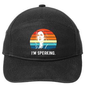 Kamala Harris Im Speaking Madam Vice President 7-Panel Snapback Hat