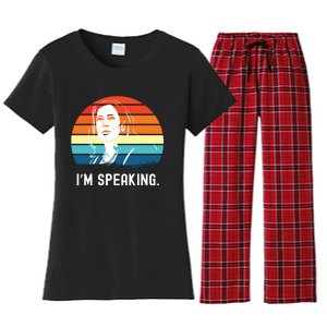 Kamala Harris Im Speaking Madam Vice President Women's Flannel Pajama Set