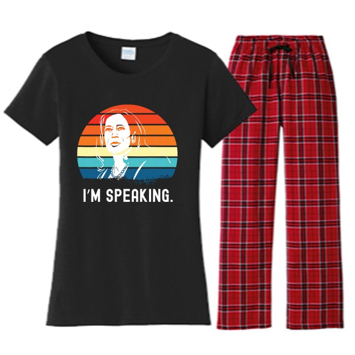 Kamala Harris Im Speaking Madam Vice President Women's Flannel Pajama Set