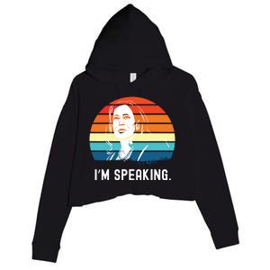 Kamala Harris Im Speaking Madam Vice President Crop Fleece Hoodie