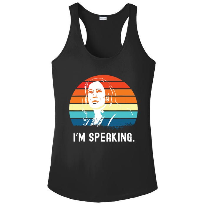 Kamala Harris Im Speaking Madam Vice President Ladies PosiCharge Competitor Racerback Tank