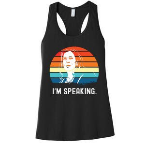 Kamala Harris Im Speaking Madam Vice President Women's Racerback Tank