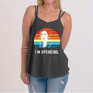 Kamala Harris Im Speaking Madam Vice President Women's Strappy Tank