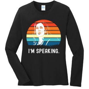 Kamala Harris Im Speaking Madam Vice President Ladies Long Sleeve Shirt