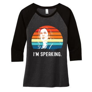 Kamala Harris Im Speaking Madam Vice President Women's Tri-Blend 3/4-Sleeve Raglan Shirt