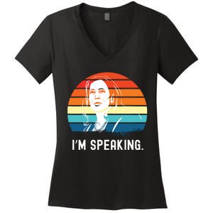 Kamala Harris Im Speaking Madam Vice President Women's V-Neck T-Shirt