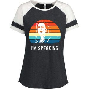 Kamala Harris Im Speaking Madam Vice President Enza Ladies Jersey Colorblock Tee