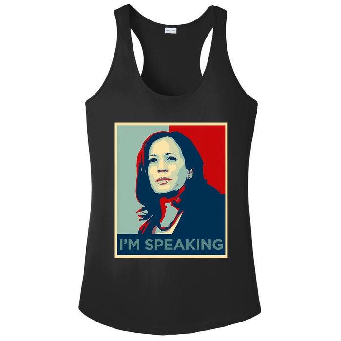 Kamala Harris Im Speaking Quote Ladies PosiCharge Competitor Racerback Tank