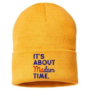 Kamala Harris Its About Madam Time 2024 Election Sustainable Knit Beanie