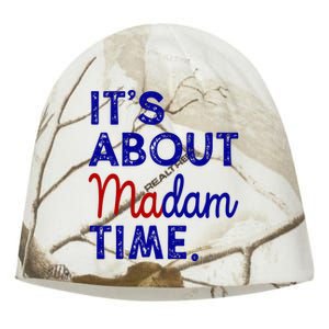 Kamala Harris Its About Madam Time 2024 Election Kati - Camo Knit Beanie