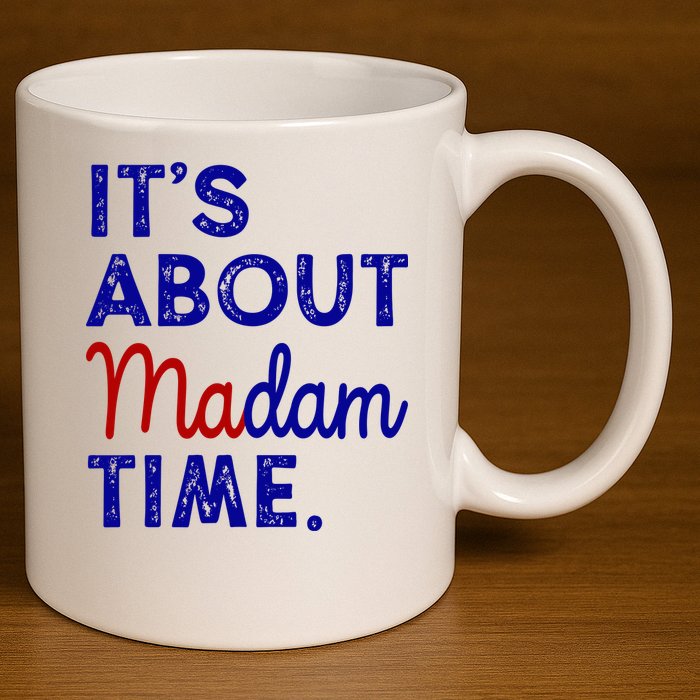 Kamala Harris Its About Madam Time 2024 Election 11oz C Handle Ceramic Mug