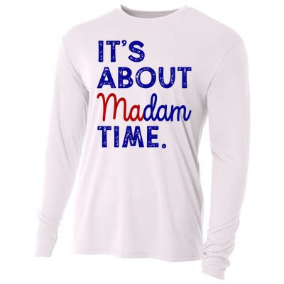 Kamala Harris Its About Madam Time 2024 Election Cooling Performance Long Sleeve Crew