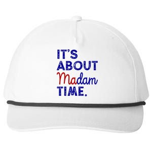 Kamala Harris Its About Madam Time 2024 Election Snapback Five-Panel Rope Hat