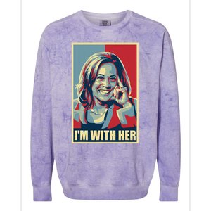 Kamala Harris IM With Her Harris 2024 President Election Colorblast Crewneck Sweatshirt