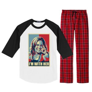 Kamala Harris IM With Her Harris 2024 President Election Raglan Sleeve Pajama Set