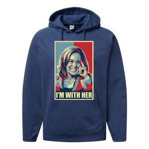 Kamala Harris IM With Her Harris 2024 President Election Performance Fleece Hoodie