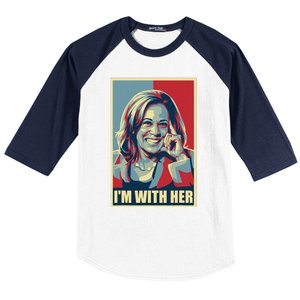 Kamala Harris IM With Her Harris 2024 President Election Baseball Sleeve Shirt