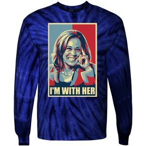 Kamala Harris IM With Her Harris 2024 President Election Tie-Dye Long Sleeve Shirt