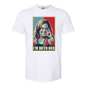 Kamala Harris IM With Her Harris 2024 President Election Softstyle CVC T-Shirt