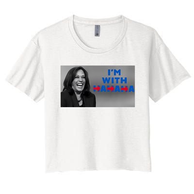 Kamala Harris IM With Hahaha Women's Crop Top Tee