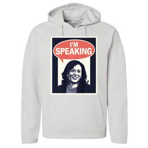 Kamala Harris IM Speaking 2024 First Female President Performance Fleece Hoodie