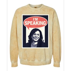 Kamala Harris IM Speaking 2024 First Female President Colorblast Crewneck Sweatshirt