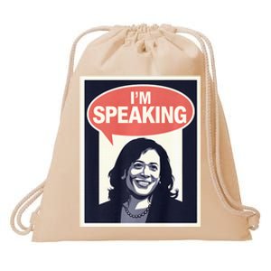 Kamala Harris IM Speaking 2024 First Female President Drawstring Bag