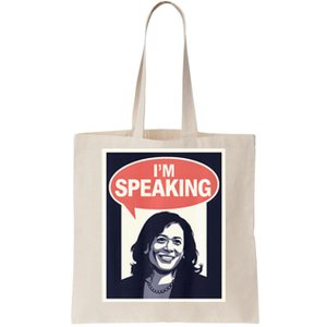 Kamala Harris IM Speaking 2024 First Female President Tote Bag