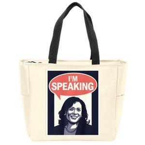 Kamala Harris IM Speaking 2024 First Female President Zip Tote Bag