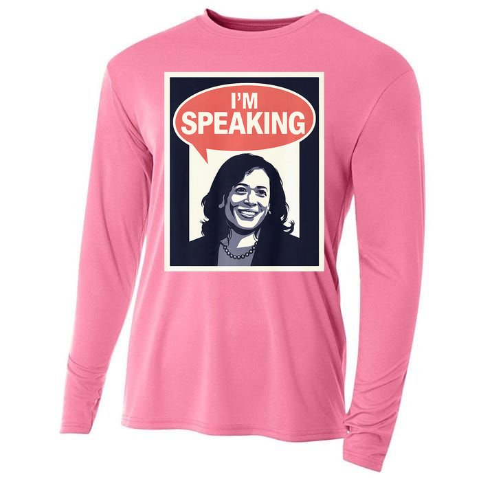 Kamala Harris IM Speaking 2024 First Female President Cooling Performance Long Sleeve Crew