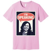 Kamala Harris IM Speaking 2024 First Female President Premium T-Shirt