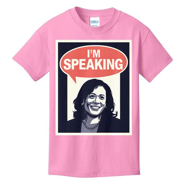 Kamala Harris IM Speaking 2024 First Female President Kids T-Shirt