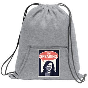 Kamala Harris IM Speaking 2024 First Female President Sweatshirt Cinch Pack Bag