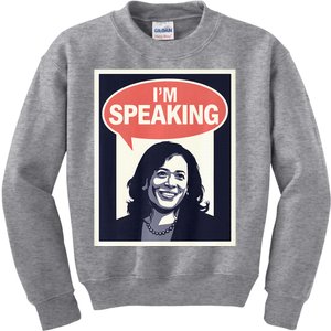 Kamala Harris IM Speaking 2024 First Female President Kids Sweatshirt