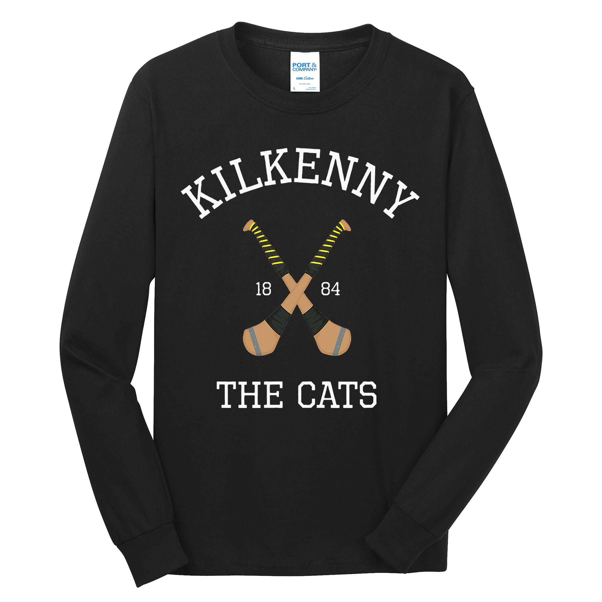 Kilkenny Hurling Irish County Ireland Hurling Kilkenny Cats Tall Long Sleeve T-Shirt