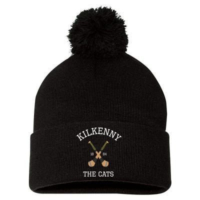 Kilkenny Hurling Irish County Ireland Hurling Kilkenny Cats Pom Pom 12in Knit Beanie