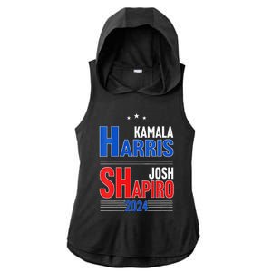 Kamala Harris Josh Shapiro 2024 Funny Harris Shapiro 24 Ladies PosiCharge Tri-Blend Wicking Draft Hoodie Tank