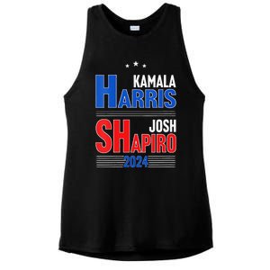 Kamala Harris Josh Shapiro 2024 Funny Harris Shapiro 24 Ladies PosiCharge Tri-Blend Wicking Tank