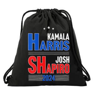 Kamala Harris Josh Shapiro 2024 Funny Harris Shapiro 24 Drawstring Bag