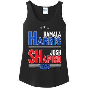 Kamala Harris Josh Shapiro 2024 Funny Harris Shapiro 24 Ladies Essential Tank