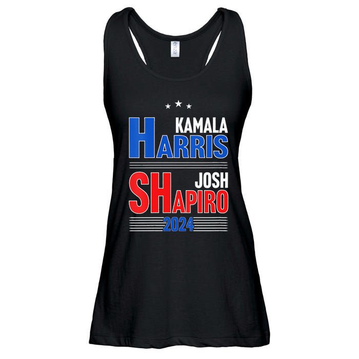 Kamala Harris Josh Shapiro 2024 Funny Harris Shapiro 24 Ladies Essential Flowy Tank