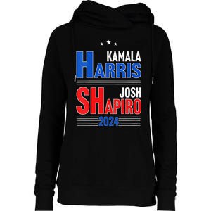 Kamala Harris Josh Shapiro 2024 Funny Harris Shapiro 24 Womens Funnel Neck Pullover Hood