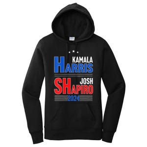 Kamala Harris Josh Shapiro 2024 Funny Harris Shapiro 24 Women's Pullover Hoodie