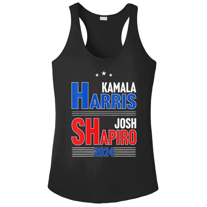 Kamala Harris Josh Shapiro 2024 Funny Harris Shapiro 24 Ladies PosiCharge Competitor Racerback Tank